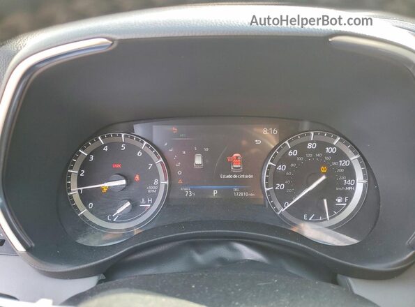 5TDDZRBH2LS045053 2020 TOYOTA HIGHLANDER Silver Вид щитка приладів