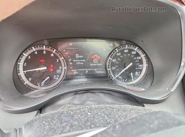 5TDDZRBH8MS141576 2021 TOYOTA HIGHLANDER White Instrument cluster view