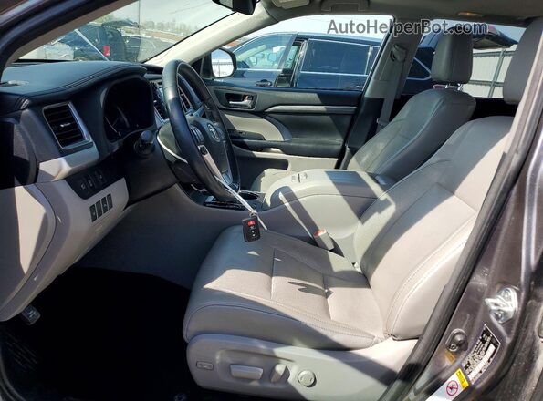 5TDDZRFH0HS453469 2017 TOYOTA HIGHLANDER Серый Вид салона спереди