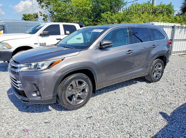 5TDDZRFH0JS900498 2018 TOYOTA HIGHLANDER Gray Front left