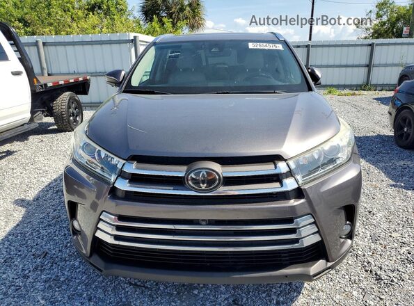 5TDDZRFH0JS900498 2018 TOYOTA HIGHLANDER Gray Front view