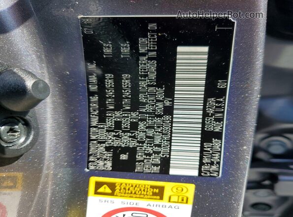5TDDZRFH0JS900498 2018 TOYOTA HIGHLANDER Gray VIN sticker view