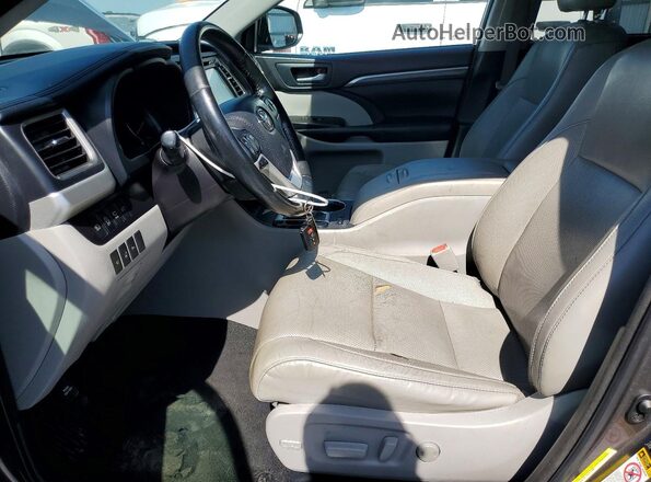5TDDZRFH0JS900498 2018 TOYOTA HIGHLANDER Gray Front interior view