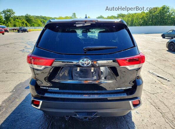 5TDDZRFH0KS968429 2019 TOYOTA HIGHLANDER Черный Вид сзади