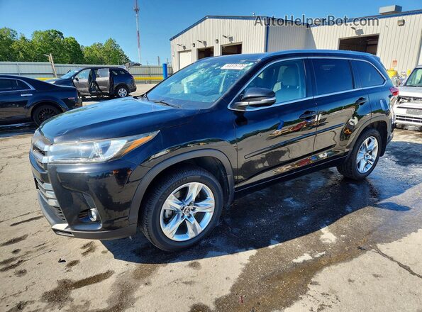5TDDZRFH0KS968429 2019 TOYOTA HIGHLANDER Черный Передняя левая четверть
