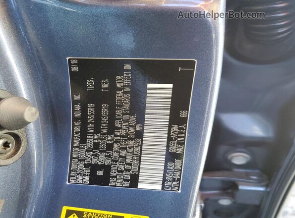 5TDDZRFH1JS907928 2018 TOYOTA LIMITED Серый Вид подкапотного пространства