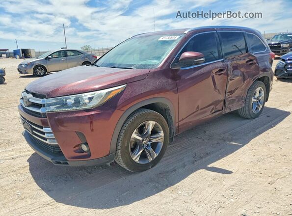 5TDDZRFH2HS481368 2017 TOYOTA HIGHLANDER Темно-бордовый Передняя левая четверть