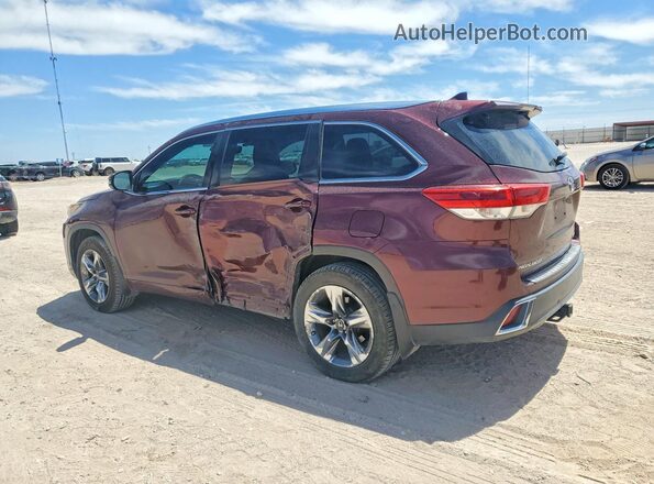 5TDDZRFH2HS481368 2017 TOYOTA HIGHLANDER Темно-бордовый Задняя левая четверть