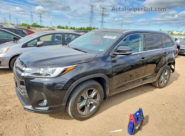5TDDZRFH2JS814934 2018 TOYOTA HIGHLANDER Black წინა მარცხენა ხედი სამი მეოთხედიდან