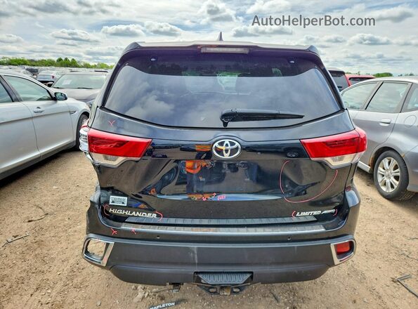 5TDDZRFH2JS814934 2018 TOYOTA HIGHLANDER Black უკანა ხედი