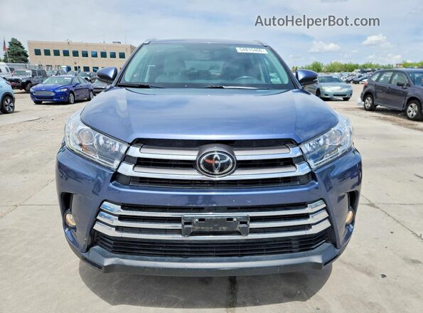 5TDDZRFH2JS870498 2018 TOYOTA HIGHLANDER Blue Դիմացի տեսք