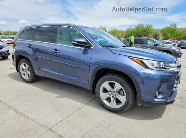 5TDDZRFH2JS870498 2018 TOYOTA HIGHLANDER Blue Առջևի աջ
