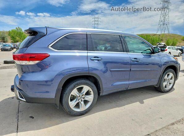 5TDDZRFH2JS870498 2018 TOYOTA HIGHLANDER Blue Հետևի աջ