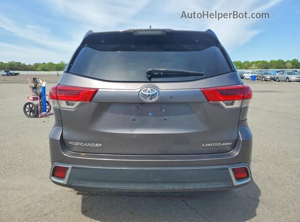 5TDDZRFH3JS495785 2018 TOYOTA HIGHLANDER Gray Հետևի տեսք