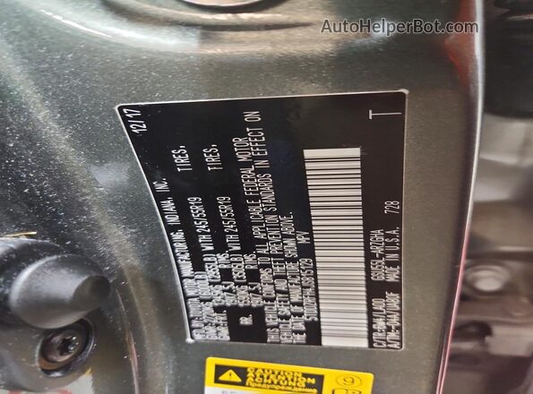 5TDDZRFH4JS815129 2018 TOYOTA HIGHLANDER Green Widok naklejki z numerem VIN