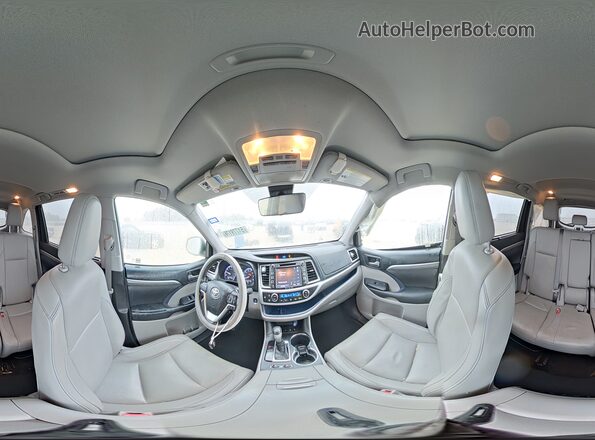 5TDDZRFH7JS821880 2018 TOYOTA HIGHLANDER White Vista interior de 360 grados