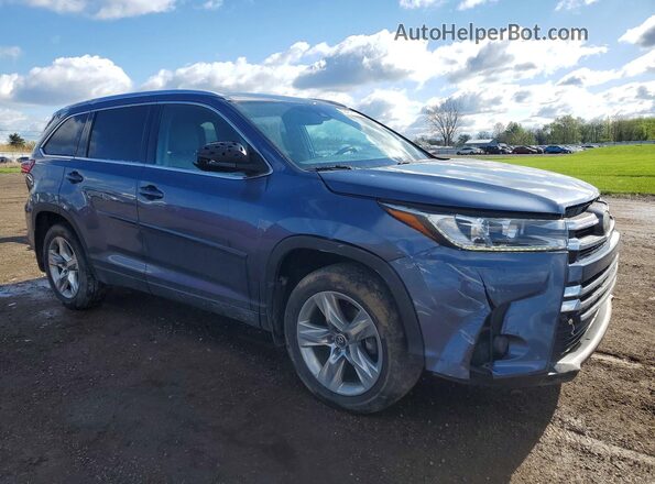 5TDDZRFH7JS911398 2018 TOYOTA HIGHLANDER Blue Przód prawy