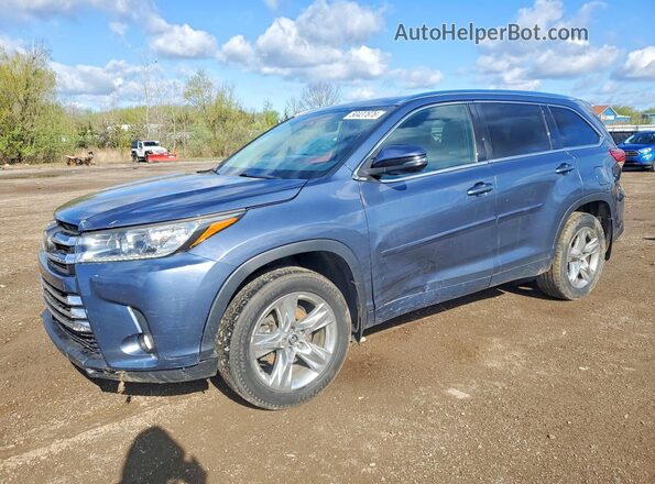 5TDDZRFH7JS911398 2018 TOYOTA HIGHLANDER Blue Przód lewy