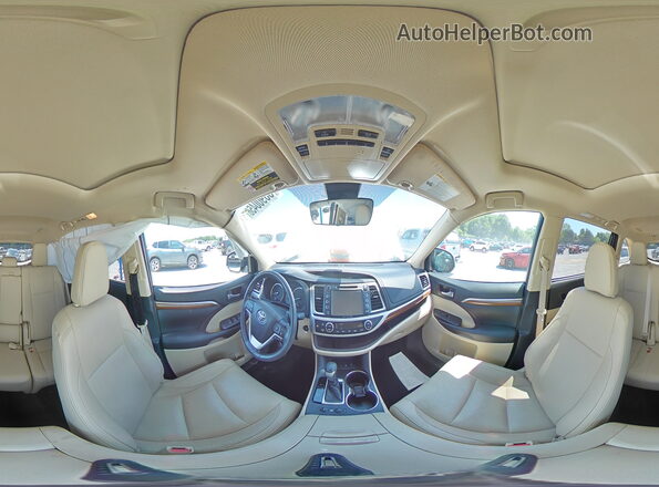5TDDZRFH8JS801007 2018 TOYOTA HIGHLANDER Белый Панорамный вид салона 360°