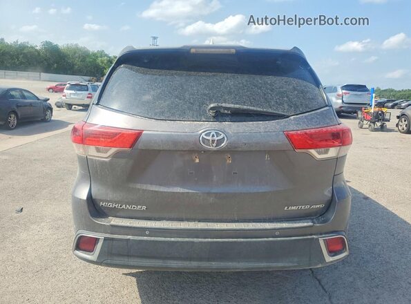 5TDDZRFH9JS808709 2018 TOYOTA HIGHLANDER Gray Rear view