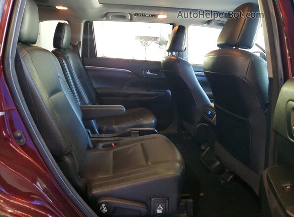 5TDDZRFH9JS894765 2018 TOYOTA HIGHLANDER Бордовый Вид задней части салона