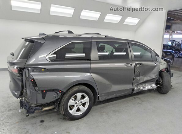 5TDERKEC8SS280731 2025 TOYOTA SIENNA Charcoal Задня права чверть