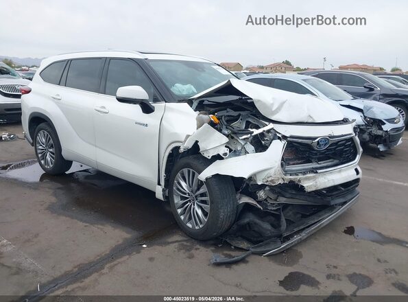 5TDFARAH5LS003400 2020 TOYOTA HIGHLANDER HYBRID White Передня права чверть