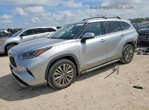 5TDFZRAH4MS084920 2021 TOYOTA HIGHLANDER Silver Առջևի ձախ երեք քառորդ տեսարան