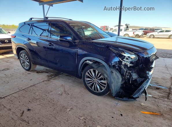 5TDFZRAH6LS026645 2020 TOYOTA HIGHLANDER Blue Przód prawy