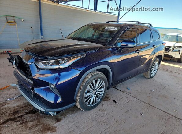 5TDFZRAH6LS026645 2020 TOYOTA HIGHLANDER Blue Przód lewy