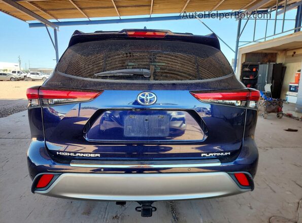 5TDFZRAH6LS026645 2020 TOYOTA HIGHLANDER Blue Widok z tyłu