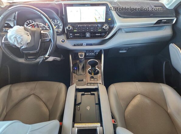 5TDFZRAH6LS026645 2020 TOYOTA HIGHLANDER Blue Widok deski rozdzielczej