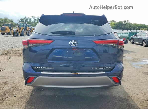 5TDFZRBH2NS221580 2022 TOYOTA HIGHLANDER Синий Вид сзади