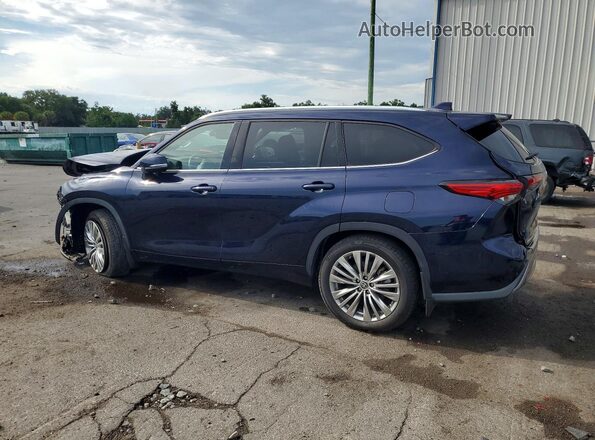 5TDFZRBH2NS221580 2022 TOYOTA HIGHLANDER Синий Задняя левая четверть