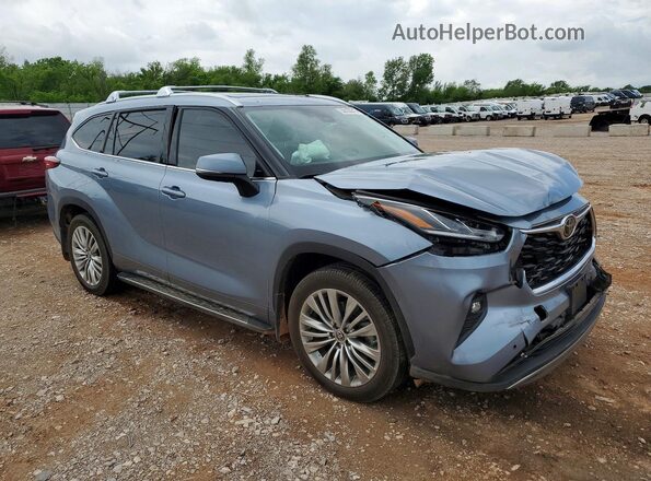 5TDFZRBH6NS226507 2022 TOYOTA HIGHLANDER Синий Передняя правая четверть