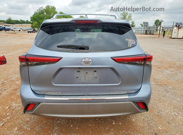 5TDFZRBH6NS226507 2022 TOYOTA HIGHLANDER Синий Вид сзади