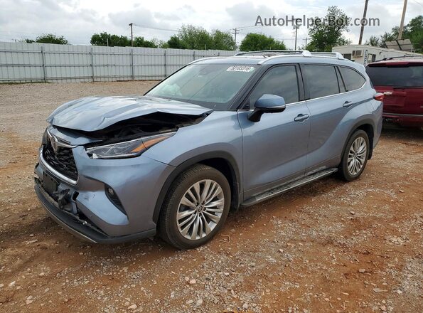5TDFZRBH6NS226507 2022 TOYOTA HIGHLANDER Синий Передняя левая четверть