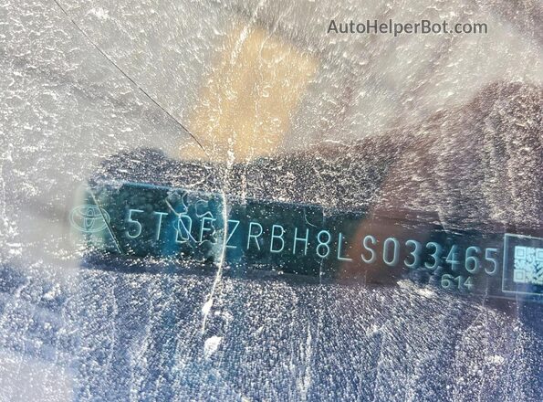 5TDFZRBH8LS033465 2020 TOYOTA HIGHLANDER Blue Vista del compartimento del motor