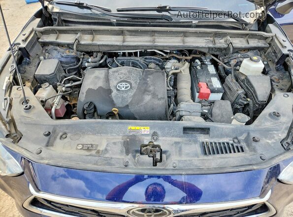 5TDFZRBH9NS229160 2022 TOYOTA HIGHLANDER Синий Вид подкапотного пространства