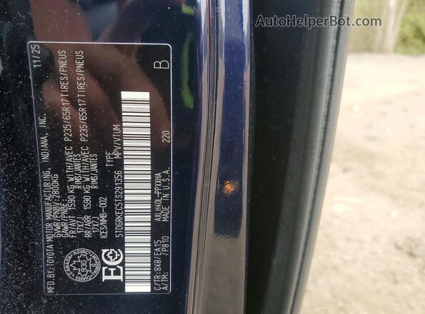 5TDGRKEC5TS291356 2026 TOYOTA SIENNA Blue Widok wnętrza 360 stopni
