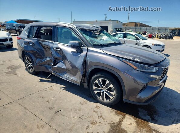 5TDGZRAH1MS055430 2021 TOYOTA HIGHLANDER Серый Передняя правая четверть