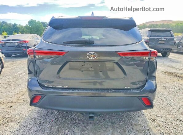 5TDGZRAH7MS052239 2021 TOYOTA HIGHLANDER Серый Вид сзади