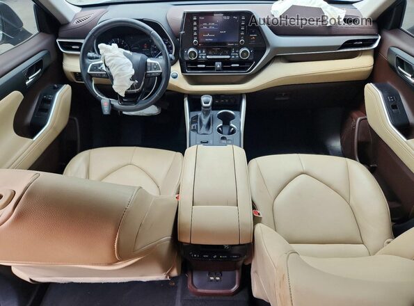 5TDGZRAHXLS005348 2020 TOYOTA HIGHLANDER Синий Вид панели приборов