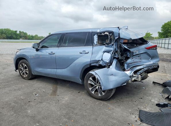 5TDGZRAHXLS005348 2020 TOYOTA HIGHLANDER Синий Задняя левая четверть