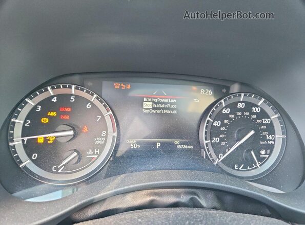 5TDGZRBH2LS017881 2020 TOYOTA HIGHLANDER Black Vista del cuadro de instrumentos