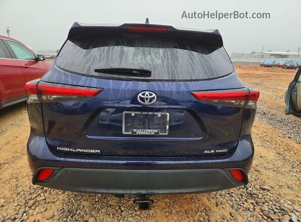 5TDGZRBH2MS557796 2021 TOYOTA HIGHLANDER Синий Вид сзади