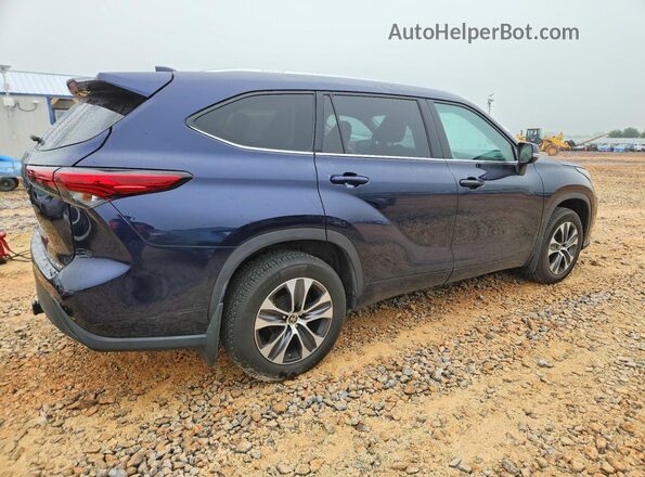 5TDGZRBH2MS557796 2021 TOYOTA HIGHLANDER Синий Задняя правая четверть