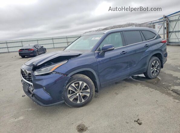 5TDGZRBH3MS543390 2021 TOYOTA LE Синий Передняя левая четверть