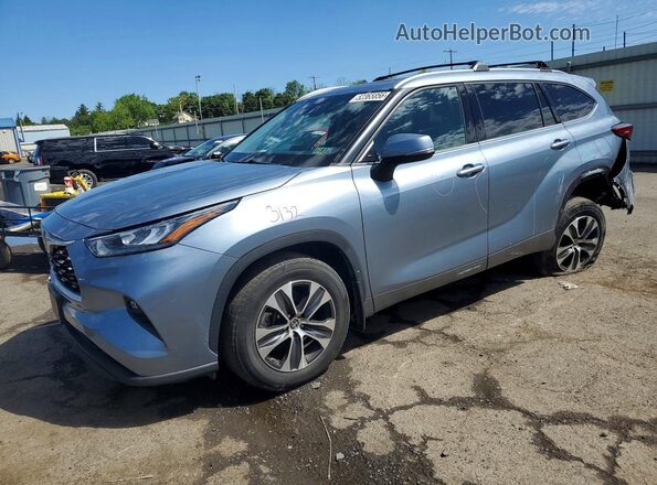 5TDGZRBH4LS043849 2020 TOYOTA HIGHLANDER Серый Передняя левая четверть