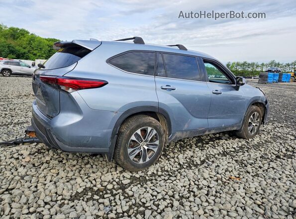 5TDGZRBH7MS096465 2021 TOYOTA HIGHLANDER Синий Задняя правая четверть